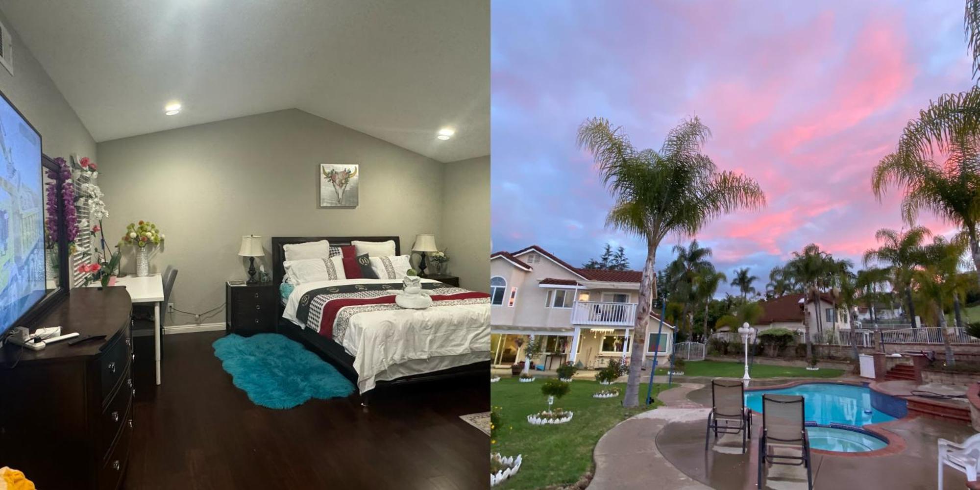 King Bed Big Room Chino Hills Exterior photo